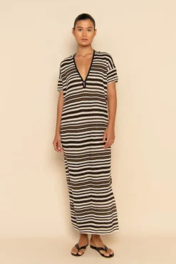 ELCE Swim Paradis|Dresses-AURA MAXI DRESS - DESERT STRIPE