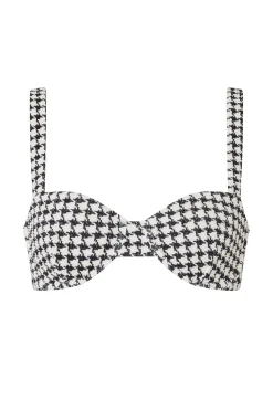 ELCE Swim Swim Tops|Escape-ESCAPE BRACUP TOP - HOUNDSTOOTH