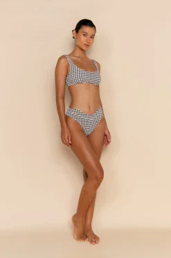 ELCE Swim Escape|Swim Bottoms-ESCAPE MID RISE BOTTOM - HOUNDSTOOTH