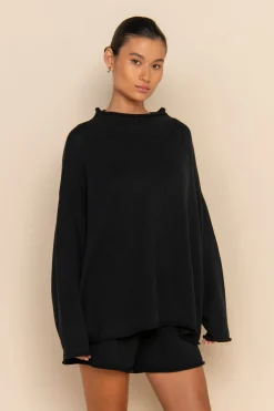 ELCE Swim Tops-MAR JUMPER - BLACK