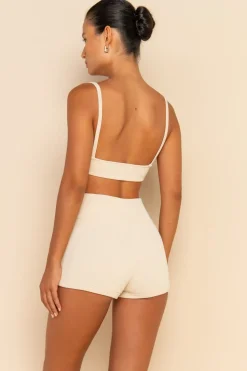 ELCE Swim Tops-SOL KNIT CROP - MILK